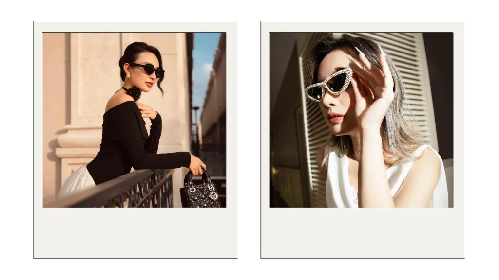 Hoa hậu Ngọc Diễm, Fashion Stylist Cindy Nguyễn cùng kính mát Celine, Dior từ AR GROUP
